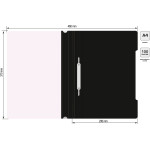 Папка-скоросшиватель Бюрократ -PS20BLCK (A4, прозрачный верхний лист, пластик, черный)