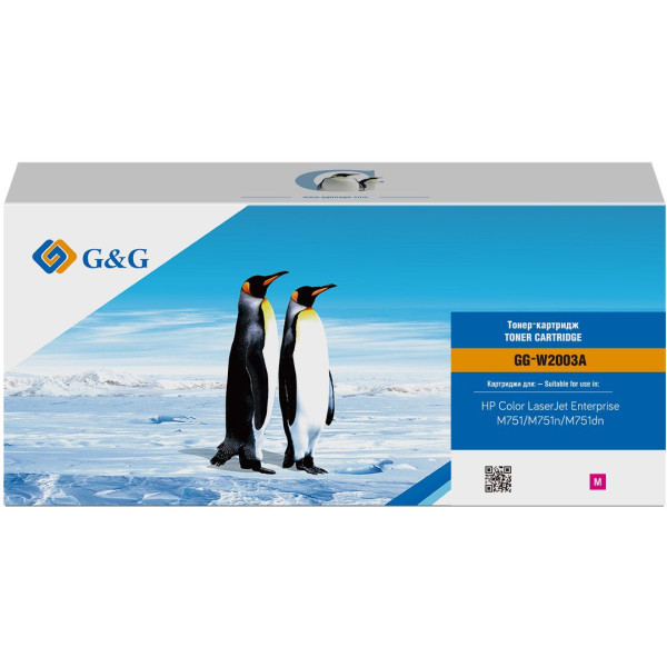 Картридж G&G GG-W2003A (пурпурный; 6000стр; HP Color LaserJet Enterprise M751, M751n, M751dn)