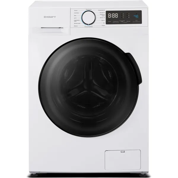 Стиральная машина Kraft KF-HD8142WE(59.5x85x47см, фронтальная, макс:8кг, 1400об/мин, защита от протечек, белый)