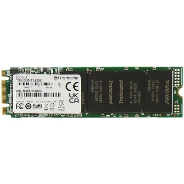 Жесткий диск SSD 500Гб Transcend (2280, 530/480 Мб/с, 75000 IOPS, SATA 3Гбит/с)