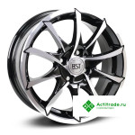 RST R035 R15/6J PCD 4x100 ET 50 ЦО 60,1 черный с полированной лицевой поверхностью