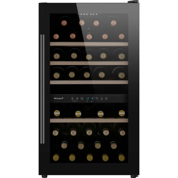 Винный шкаф Weissgauff WWC-49 DB DualZone (G, 1-камерный, черный)