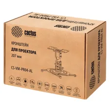 Кронштейн для проектора Cactus CS-VM-PR04 (потолочный, поворот и наклон, наклон -30/+30, поворот -30/+30, 22кг)