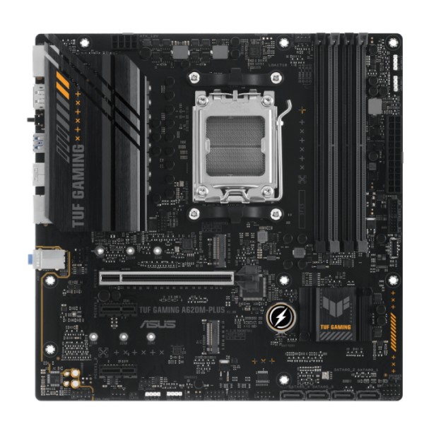 Материнская плата ASUS TUF GAMING A620M-PLUS (AM5, AMD A620, 4xDDR5 DIMM, microATX, RAID SATA: 0,1,10)