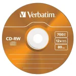 Диск CD-RW Verbatim (0.68359375Гб, 12x, slim case, 5)