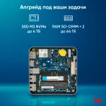 ПК IRU Tactio 515 (Core i5 12450H 2000МГц, DDR5 16Гб, SSD 512Гб M.2 2280, Intel Iris Xe, Windows 11 Pro)