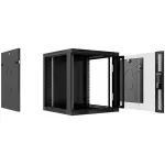 Шкаф коммутационный настенный Cabeus SH-05F-9U60/35-BK (9U, 600x501x350мм, IP20, 60кг)