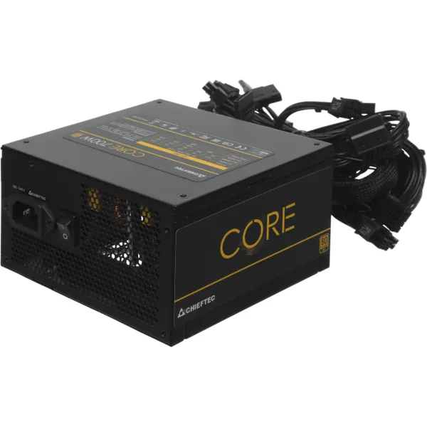 Блок питания Chieftec BBS-700S 700W (ATX, 700Вт, 20+4 pin, ATX12V 2.3, 1 вентилятор, GOLD)