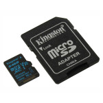 Карта памяти microSDXC 64Гб Kingston (Class 10, 100Мб/с, UHS-I, адаптер на SD)