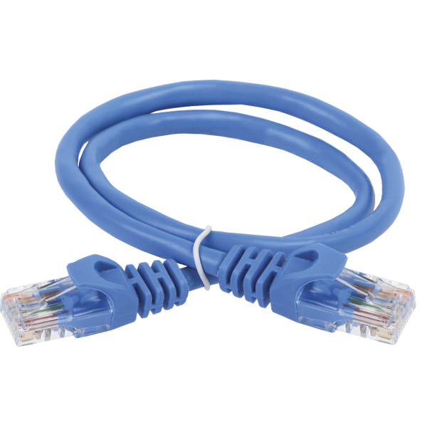 IEK PC03-C5EU-1M (RJ45(m), RJ45(m), внутренний, 1м, 5E, 4пары, U/UTP, синий)