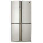 Холодильник Sharp SJ-EX93PBE (No Frost, A++, 3-камерный, Side by Side, объем 556:345/211л, инверторный компрессор, 89,2x172x77см, бежевый)