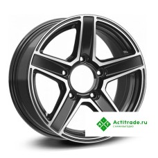 Скад Сафари R16/7J PCD 5x139,7 ET 30 ЦО 98,5 черный матовый с полированной лицевой поверхностью [3280048]