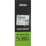 Видеокарта GeForce RTX 5080 2640МГц 16Мб MSI (PCI-E Gen 5, GDDR7, 256бит, 1xHDMI, 3xDP)