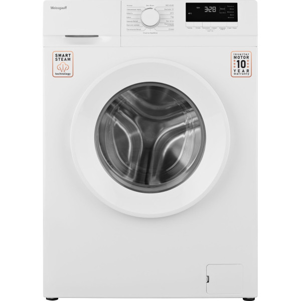 Стиральная машина Weissgauff WM 46127 DC Inverter Steam(60x84x45см, фронтальная, макс:7кг, 1200об/мин, защита от протечек, белый)