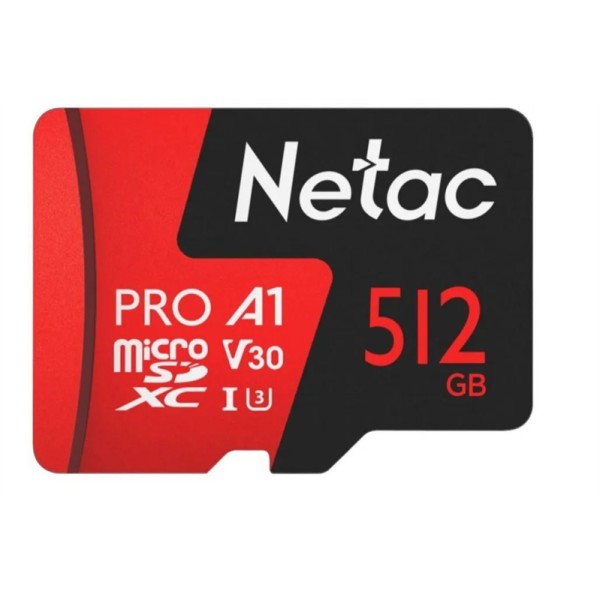 Карта памяти microSDXC 512Гб Netac (Class 10, 100Мб/с, UHS-I U3)