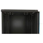 Шкаф коммутационный настенный Hyperline TWB-0966-SR-RAL9004 (9U, 600x500x600мм, IP20, 60кг)