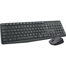 Клавиатура и мышь Logitech MK235 Wireless Keyboard and Mouse Black USB (классическая мембранная, 101кл, светодиодная, кнопок 2) [920-007948]