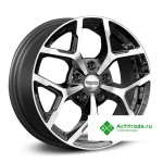 Скад KL-368 R16/6.5J PCD 5x108 ET 50 ЦО 63,35 черный с полированной лицевой поверхностью