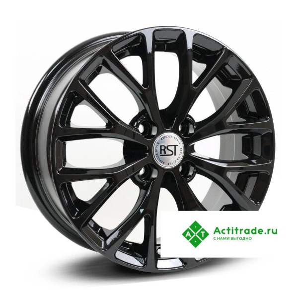 RST R015 R15/6J PCD 4x100 ET 40 ЦО 60,1 черный глянцевый