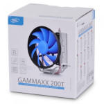 Кулер для процессора DeepCool Gammaxx 200T (Socket: 1150, 1151, 1151-v2, 1155, 1156, 1200, 775, AM3, AM3+, AM4, FM1, FM2, FM2+, алюминий, 26,1дБ, 120x120x25мм, 4-pin PWM)