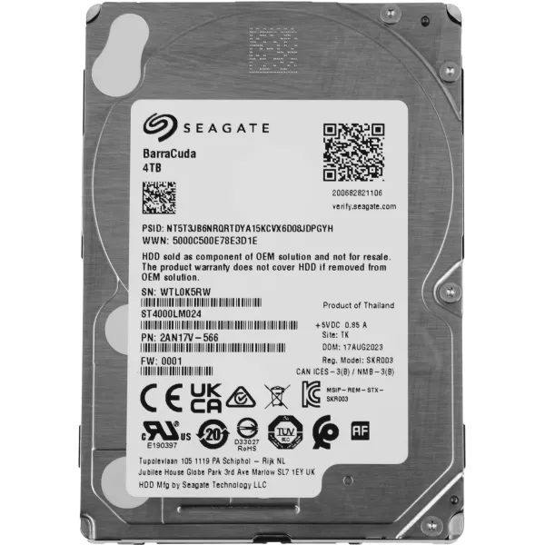 Жесткий диск HDD 4Тб Seagate Barracuda (2.5
