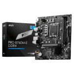 Материнская плата MSI PRO B760M-E DDR4 (LGA1700, Intel B760, 2xDDR4 DIMM, microATX, RAID SATA: 0,1,15,5)