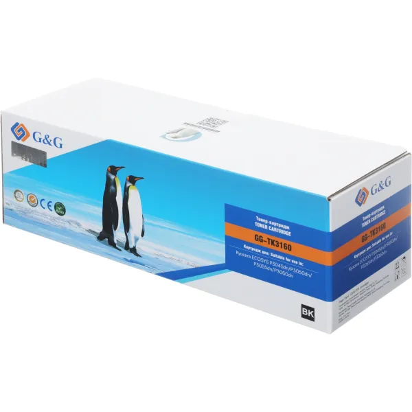 Тонер-картридж G&G GG-TK3160 (черный; 12500стр; ECOSYS P3045dn, P3050dn, P3055dn, P3060dn)