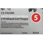 Чернильный картридж Cactus CS-PGI5BK (черный пигментный; 23,6стр; Pixma MP470, MP500, MP520, MP530, MP600, MP800, MP810, MP830, MP979, iP3500, iP4200, iP4300, iP5200, iP5300, iP6700D, MX700, MX850, iX4000, iX5000, Pro 9000, 9000Mark II)