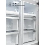 Холодильник Lex LCD505GIGID (No Frost, A+, 3-камерный, Side by Side, инверторный компрессор, золотистый)