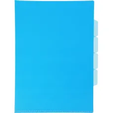 Папка-уголок Бюрократ E356 (A4, пластик, толщина пластика 0,15мм, вкладышей 3, ассорти) [E356]