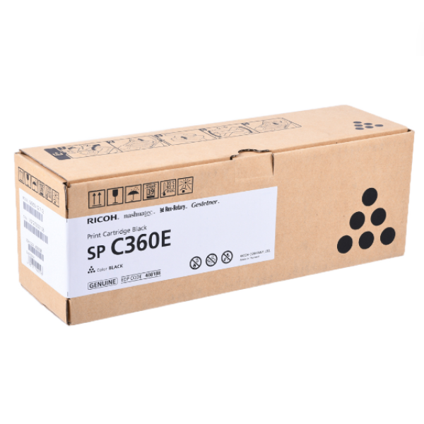 Тонер-картридж Ricoh SPC360E (черный; 2500стр; SP C360DNw, SP C360SNw, SP C360SFNw, SP C361SFNw)