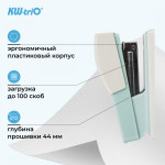 Степлер Kw-Trio 055X6-GRN (тип скоб: 24/6; 26/6, пластик, вместимость 100 скоб, одновременно скрепляемых 20 листов, глубина прошивки 44мм)