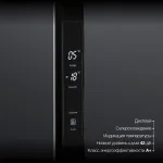 Холодильник Hyundai CS5003F (No Frost, A+, 2-камерный, Side by Side, инверторный компрессор, черная сталь)