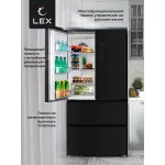 Холодильник Lex LFD575BxID (No Frost, A++, 3-камерный, объем 510:363/147л, инверторный компрессор, черная сталь)