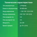 Внешний аккумулятор DIGMA DGP-30000-4U