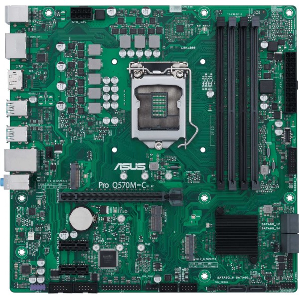 Материнская плата ASUS PRO Q570M-C/CSM (LGA1200, Intel Q570, 4xDDR4 DIMM, microATX)