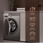 Стиральная машина Weissgauff WM 59412 DC(59.5x85x59.5см, фронтальная, макс:12кг, 1400об/мин, защита от протечек, серебристый)