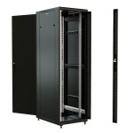Шкаф серверный напольный WRline WR-TT-2761-AS-RAL9004 (27U, 600x1388x1000мм, IP20, 800кг)
