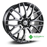 RST R098 R18/8J PCD 5x114,3 ET 45 ЦО 67,1 черный с полированной лицевой поверхностью