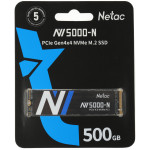 Жесткий диск SSD 500Гб Netac (M.2, 4800/2700 Мб/с, 440000 IOPS, PCI-E, для ноутбука и настольного компьютера)