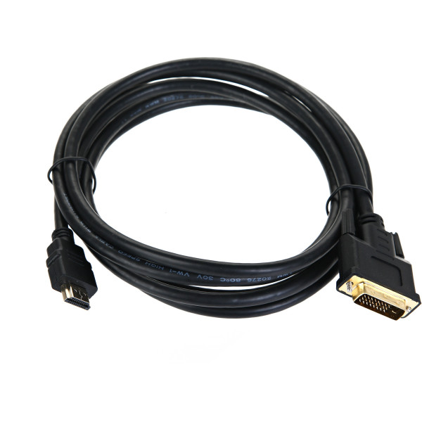 Кабель-переходник VCOM (HDMI (m), DVI-D (m))