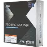 Материнская плата MSI PRO B860M-A WIFI (Socket-1851, xDDR4 DIMM, microATX, RAID SATA: 0,1,10,5)