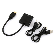 Переходник Buro (HDMI (m), VGA (f), 0,1м) [HDMI-M-VGA-F-WUSB]