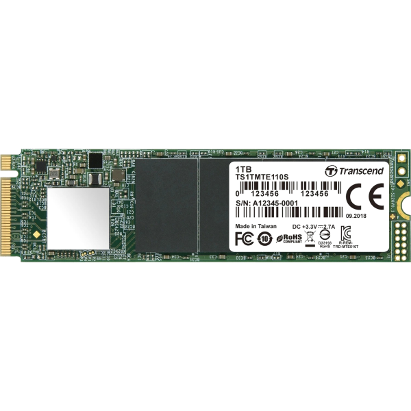 2Тб Transcend (2280, 2500/1700 Мб/с, 250000 IOPS, PCIe 3.0 x4 (NVMe))