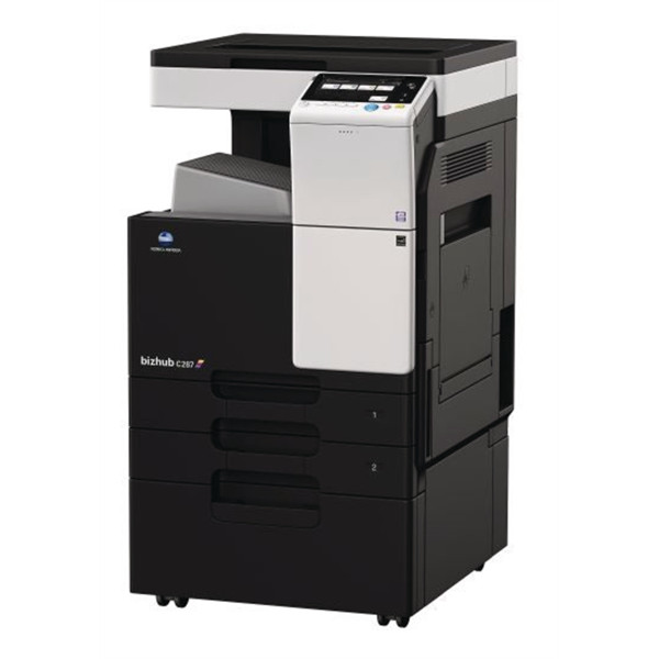 МФУ Konica Minolta bizhub 287 (лазерная, черно-белая, A3, 2048Мб, 28стр/м, 1800x600dpi, авт.дуплекс, 13'000стр в мес, RJ-45, USB)