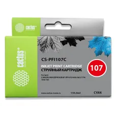 Чернильный картридж Cactus CS-PFI107C (синий; 130стр; IP iPF670, iPF680, iPF685, iPF770, iPF780, iPF785, )