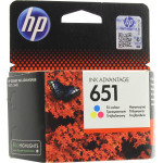Чернильный картридж HP 651 (многоцветный; 300стр; DJ IA)