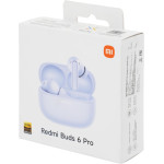 Гарнитура Xiaomi Redmi Buds 6 Pro (беспроводные внутриканальные в ушной раковине закрытые, шумоподавление, 54/480мА*ч, 9,5ч, USB Type-C, IP54)