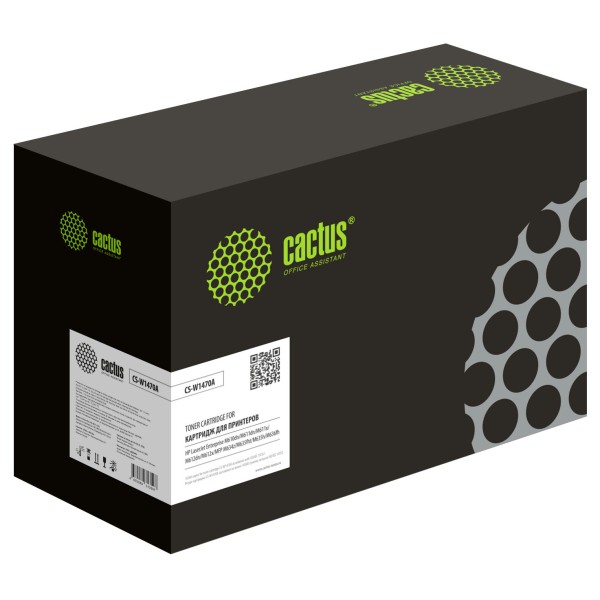 Тонер-картридж Cactus CS-W1470A (черный; 10500стр; LaserJet M611dn, M612dn, M634dn, M634h, M634z, M635fht, M635h, M635z, M636fh, M636z)