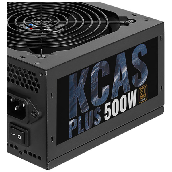 Блок питания Aerocool KCAS PLUS 500W (ATX, 500Вт, 20+4 pin, ATX12V 2.4, 1 вентилятор, BRONZE)